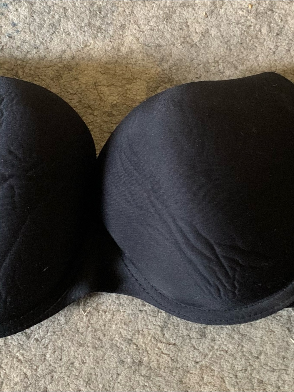 Juicy Couture Black Strapless Molded Cup Bra